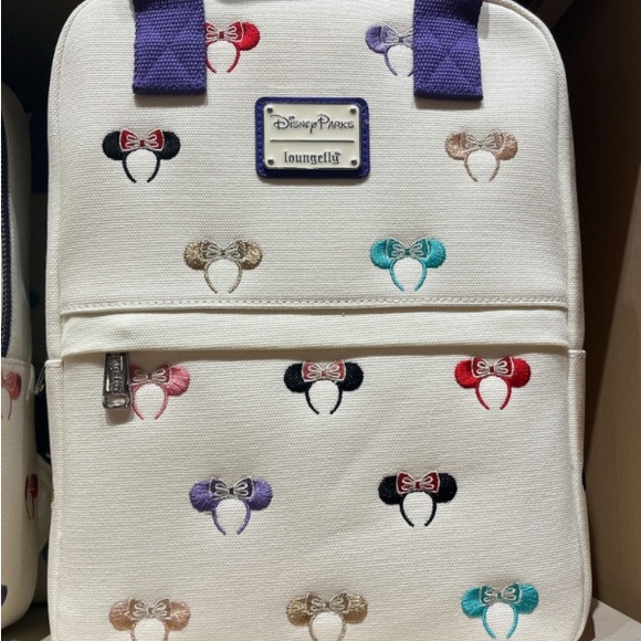 Loungefly with Minnie Ears colorful Headbands Backpack - Picture 5 of 6